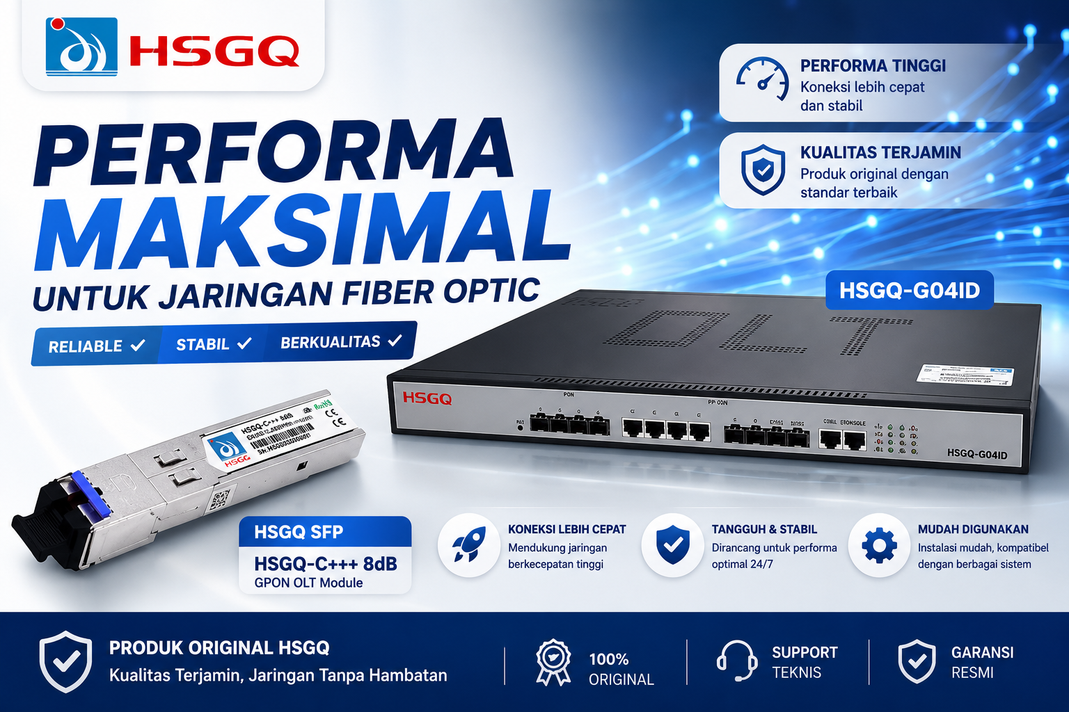 HSGQ : Solusi Jaringan Fiber Optic Terpercaya untuk Bisnis dan Reseller