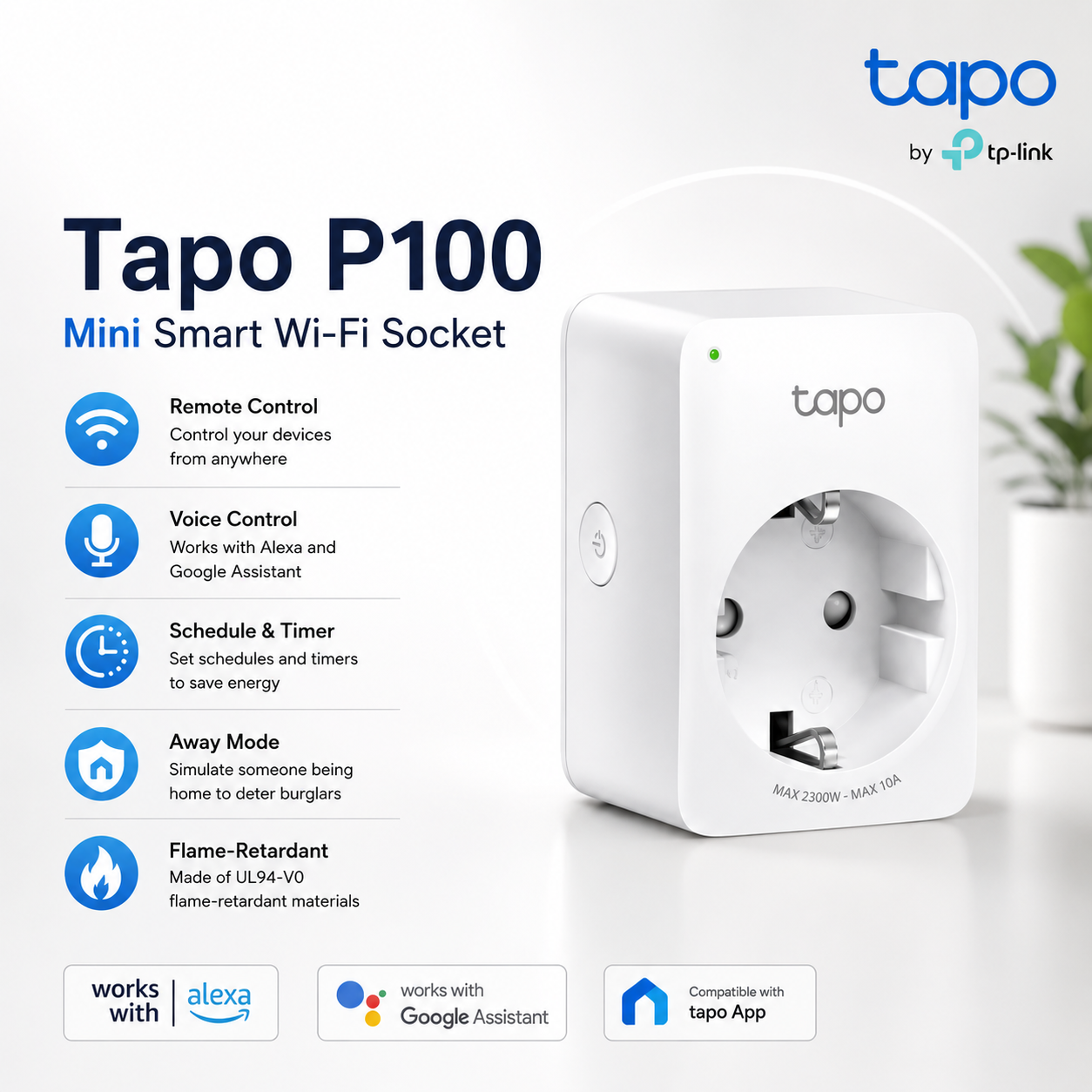 TP LINK Tapo P100 Mini Smart Wi-Fi Socket