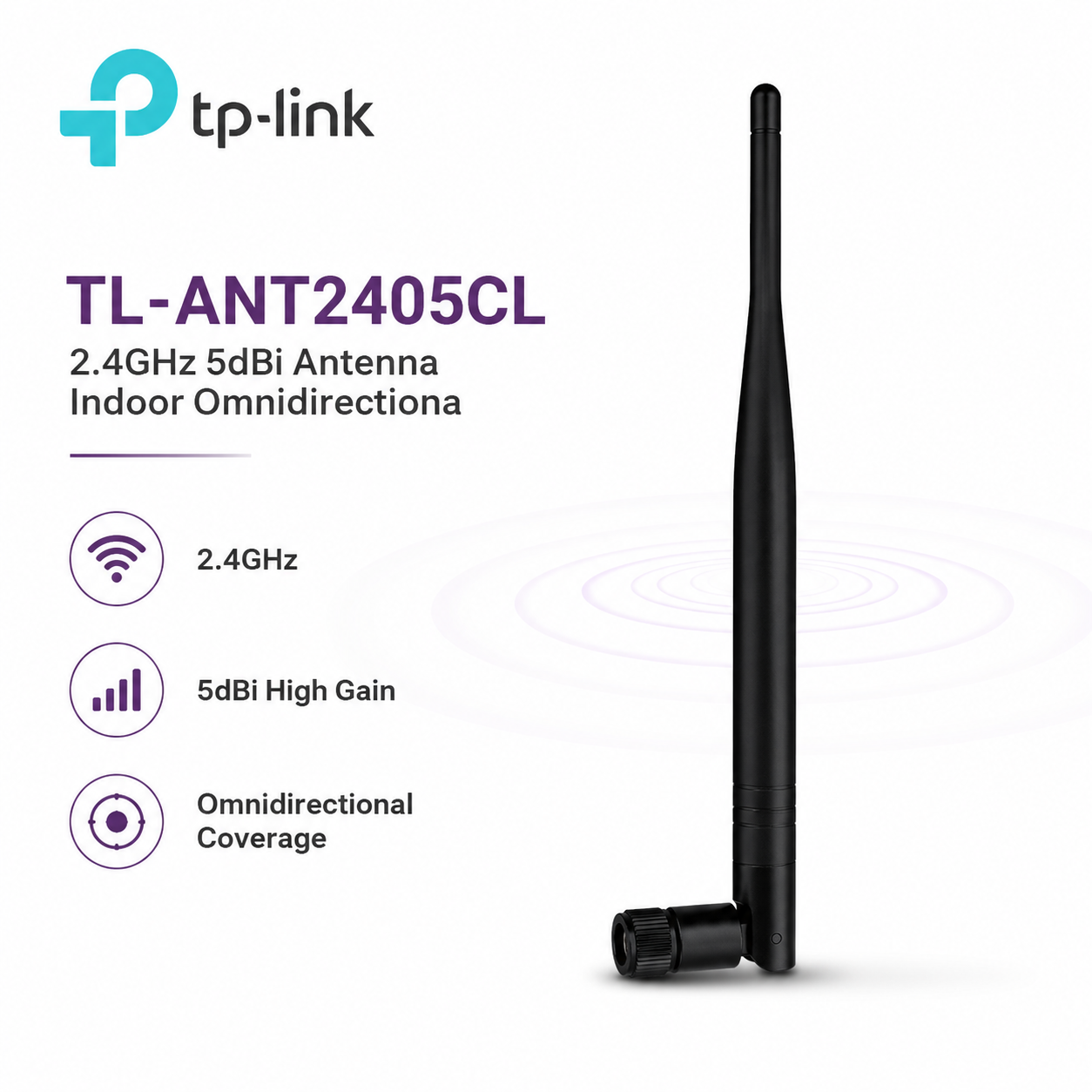 TP-LINK TL-ANT2405CL 2.4GHz 5dBi Antenna Indoor Omnidirectional 2405CL