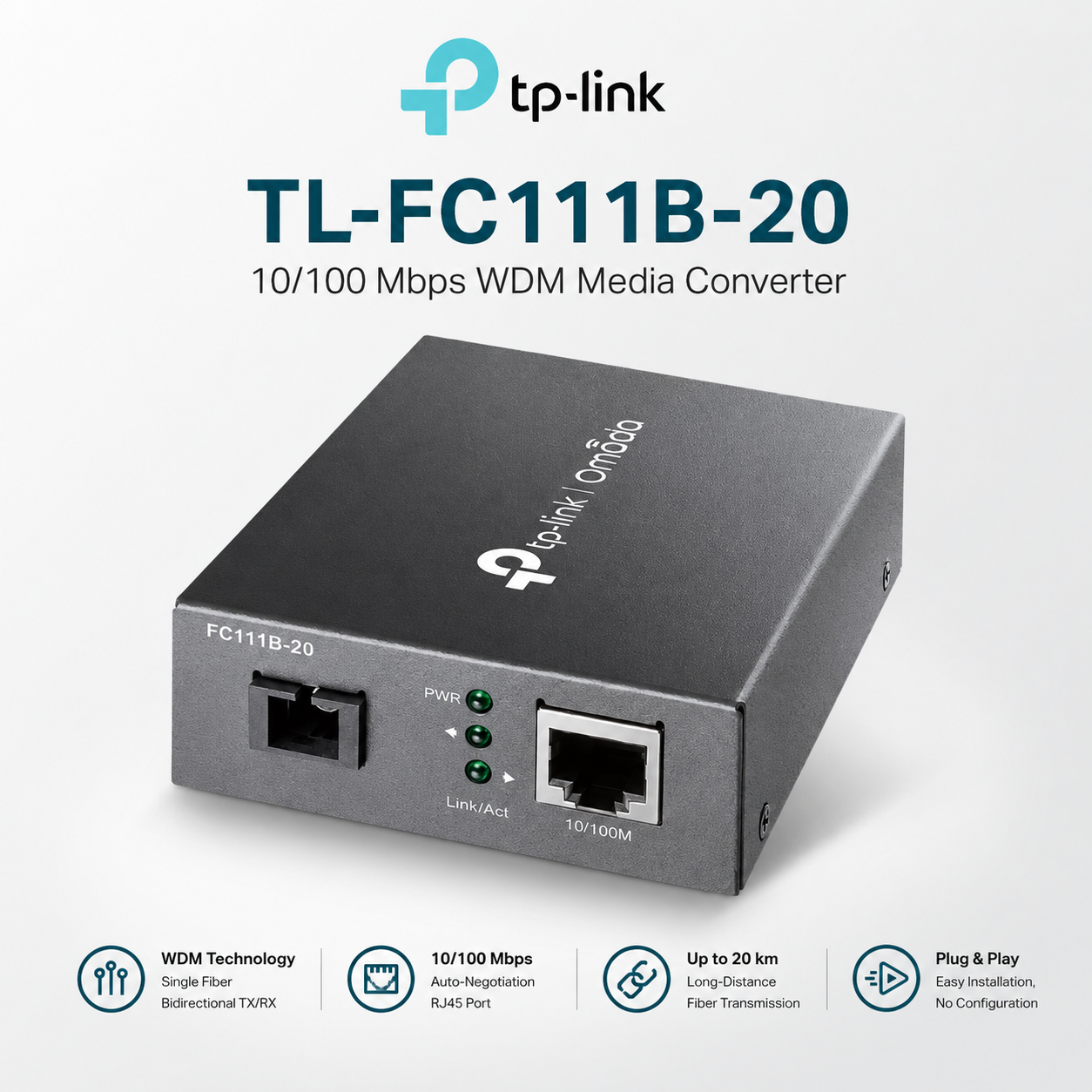 Tp-Link TL-FC111B-20 10/100 Mbps WDM Media Converter