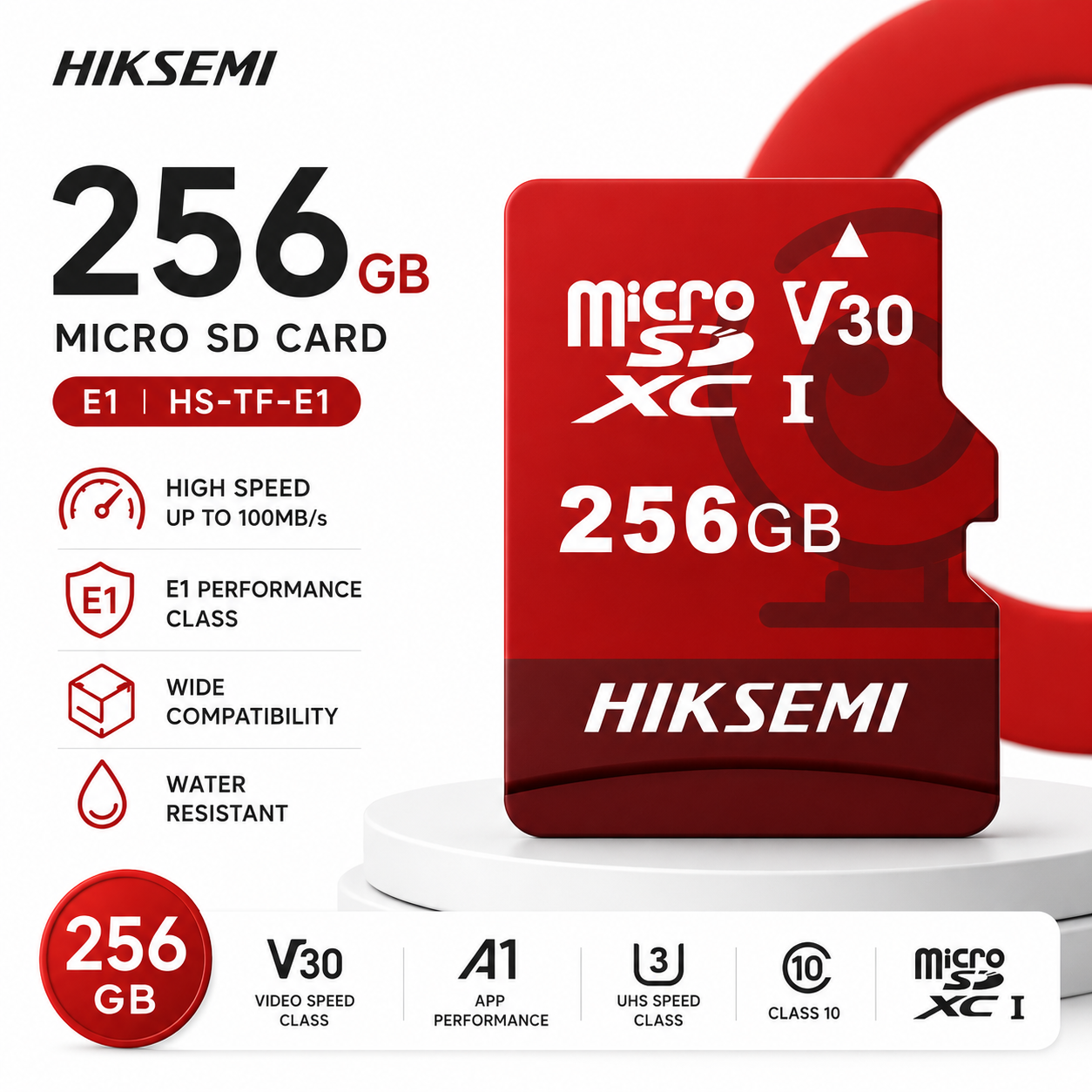 256 GB HIKSEMI Micro SD Card E1 HS-TF-E1 Kartu Memory Sdcard MicroSD