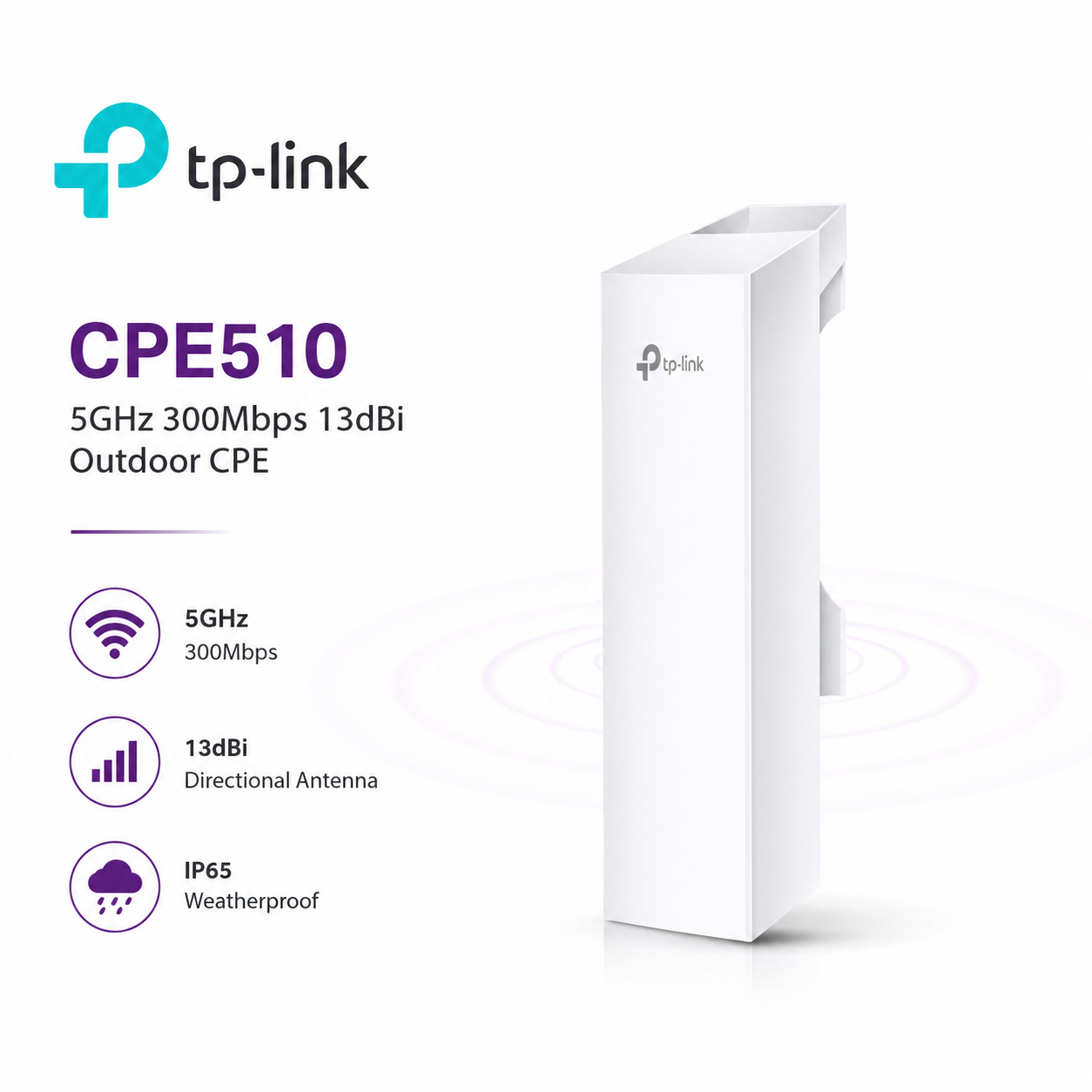 Tplink CPE510 = 5ghz 300mbps 13dbi Luar Ruangan Cpe + Packing Safety