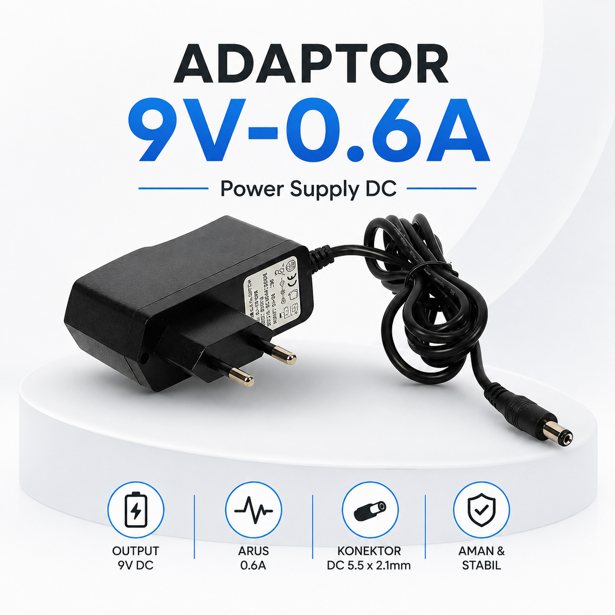 ADAPTOR 9V-0.6A
